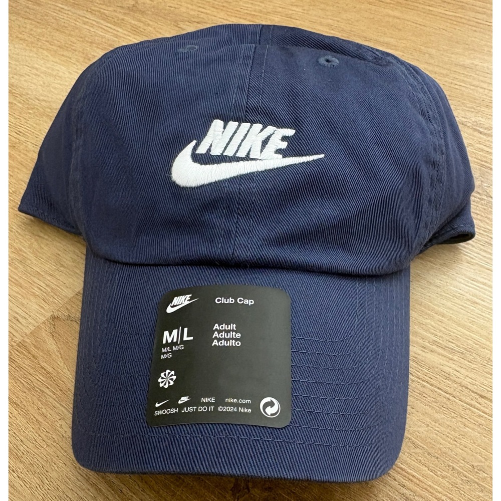 NWT Unisex Nike Club Cap Dad Hat - M/L - Navy Blue